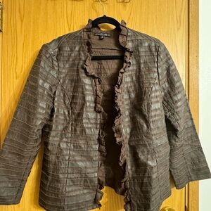 Leather Brown Blazer